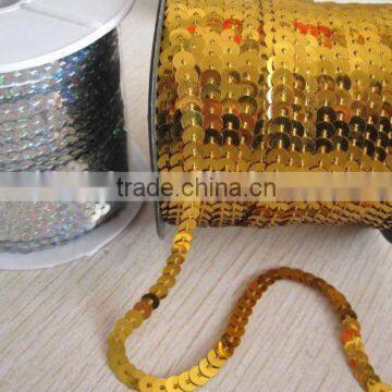 Line Chain Sequin PET Sequins Chain Roll Line Sequin Roll photo-2