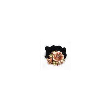 Flower Alloy Hair Scrunchie For Women