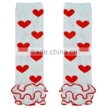 Wholesale valentines day knitted ruffle girls leg warmers baby M5041703