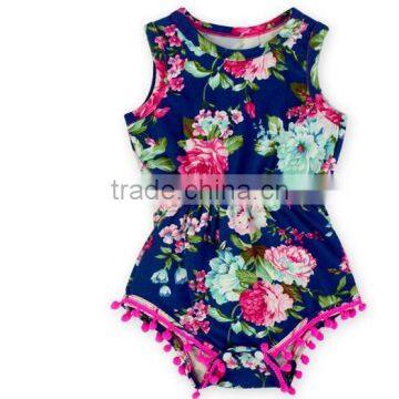 2017 hot sale newborn clothing floral print baby clothes romper baby girl boutique romperkids boutique clothes