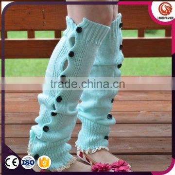 2016 Fashion New China Wholesale Thick Knit Ladies Custom Color Gold Silver Wire Leg Warmers