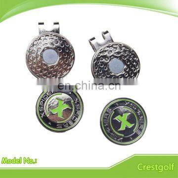 Metal Magentic Golf Hat Clip with Custom Logo Ball Marker