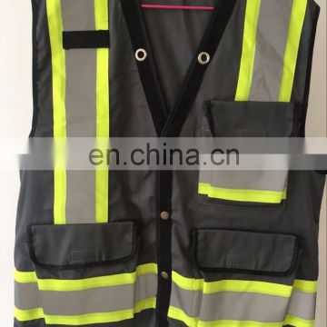 Custom fabric 2017 hot selling sleeveless reflective waistcoat