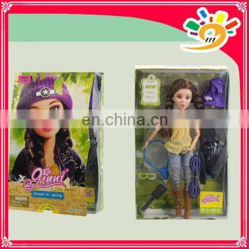 Wholesale hight quality plastic beautiful doll,girl doll with true eyes