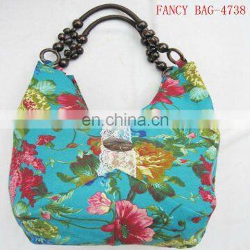 Flower printing bags handbags