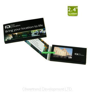 2017 new 2.4 inch video in card, lcd screen video name card, video business card