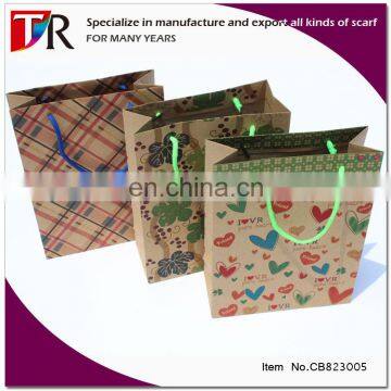 wholesale very cheap recyclable kraft paper bag 3d pop-up gift paper bag