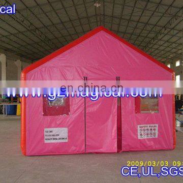 Inflatable red house storage tent