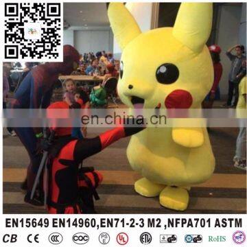 2016 China Factory Directly Sell inflatable Pikachu Mascot Costume Walking Costume