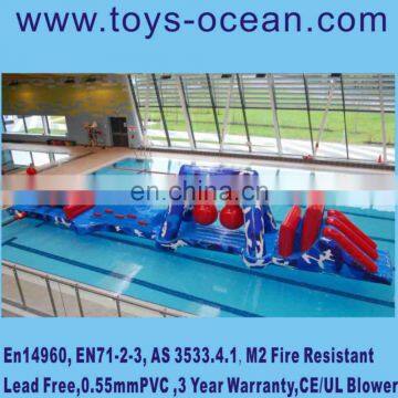 2016 new design inflatable water obstacle for water amusement park