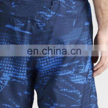 Multicolor Blue Quick Drying Print 100% Polyester Men Reflective Sports Athletic Shorts Wholesale photo-6