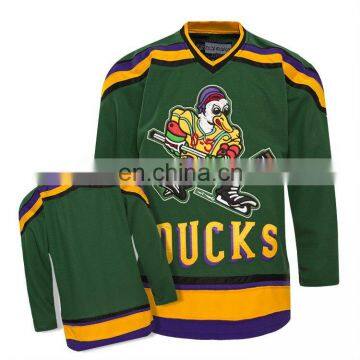 Wholesale jerseys/Mighty Ducks Movie Hockey Jersey/96# Conway/Custom team hockey jersey/Green Blank ice hockey jersey/ Mix order