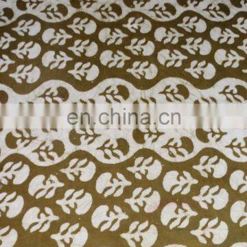 Fabric Indian Cotton Hand Block Print Dress Making Natural Print photo-2