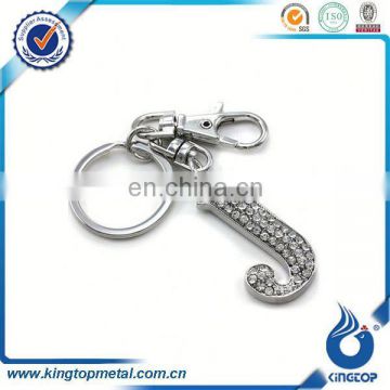 high quality rhinestone initial keychains