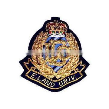 Bullion blazer crown hand embroidery badges in Pakistan