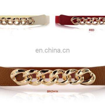 BT0639 Fashion Candy Color PU Leather Alloy Buckle Graceful Women Belt for Dress Cheap Dress Belts photo-3