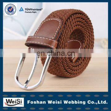 Custom metal buckle spandex elastic waist polyester belts