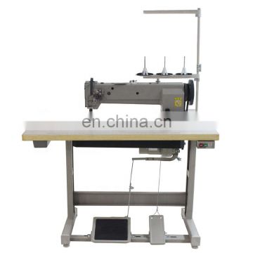 Customized long arm heavy duty lockstitch double needle sewing machine