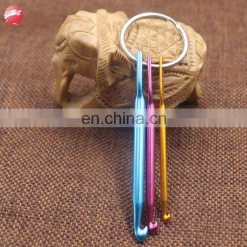 Custom Single Head Hand Sewing Tools Aluminum Crochet Hook For Keychain