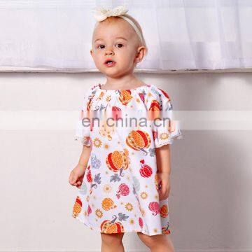 0-4T halloween kids clothing Newborn Kid Baby Girl Princess Dress Elegant Beach Summer Floral Pumpkin Party vestido Infantil