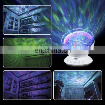 Newest Design LED Ocean Wave Starry Laser Music Baby Night Light Star Projector With Remote Control photo-5