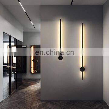 Modern Black Gold Small Minimalist Indoor Bed Light Living Room Decorative Led Wall Lamp photo-4