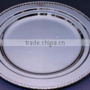 Silver Polished Serving Tray and Charger plate