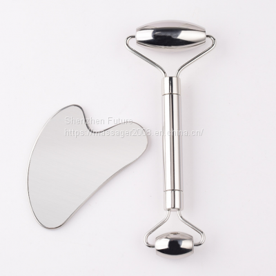 Heart Shape Hand-held Medical Grade Guasha Scraping Stainless Steel Massage Therapy Gua Sha Board Tool