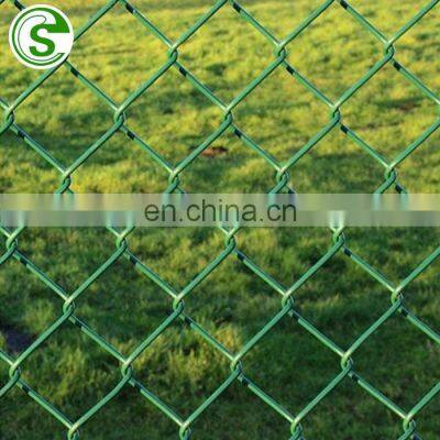 Galvanized Wire Green PVC Coated Wire Diamond Chain Link Fence