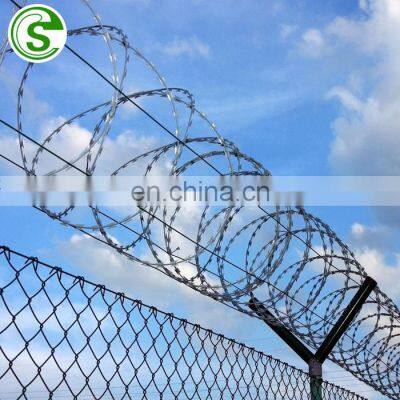 15m roll Galvanised chain link fence vinyl coated chain link wholesale