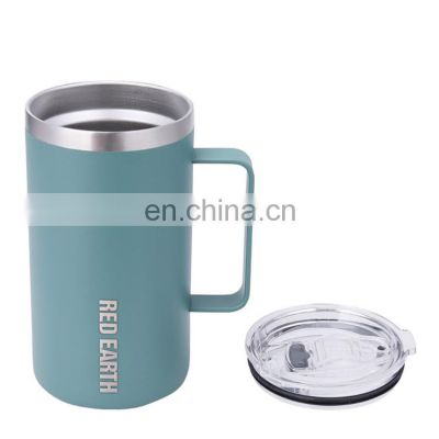 Eco-friendly camping 18oz coffee beer mug with custom lid