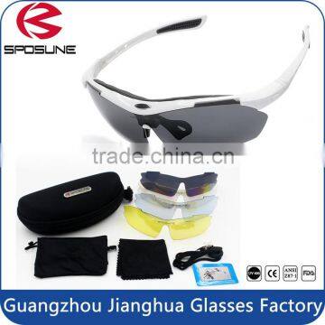 High performance OEM services cat.3 polarized sunglasses with impact resistance exchangeable lenses