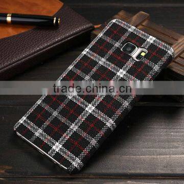 2016 New British Plaid Style Back Cover for Samsung Galaxy S6 Edge Plus, the Soft Cloth for Samsung Galaxy S6 Edge Plus Case