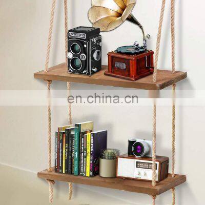 Home organizer Rope hanging wall shelf