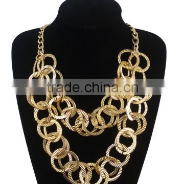 aluminum chain metal pendant necklace