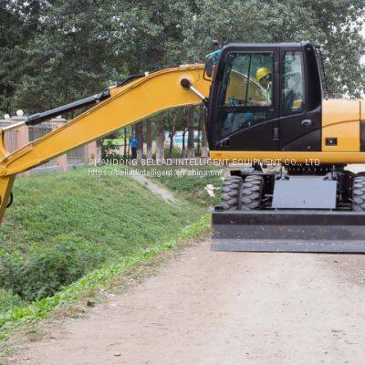 Wheeled Crawler Loader Excavator  Quick Hitch  Wheel Excavator with Cabin