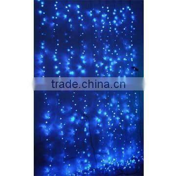 blue led curtain lights