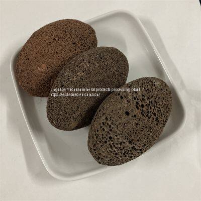 Wholesale Volcanic Stone Double-sided Grinding Foot Stone Grinding Foot Tool Rope Wrapped Oval Grinding Foot Stone photo-2