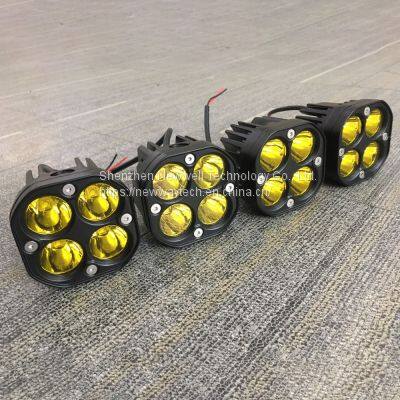 Others Car Work Light Accessories 4x4 Off Road Spot Light Pod 40W Amber LED Cubes 3 Inch Yellow Fog Lights For Truck UTV ATV photo-4