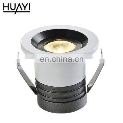 HUAYI High Quality Soft Light Aluminum 3w Indoor Museum Living Room Recessed Led Spotlight