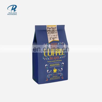 Custom Printed Natural Kraft Flat Bottom Standup Pouch Plastic Bags vaccum plastic bags food