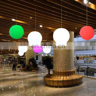 20cm 25cm 30cm 40cm waterproof outdoor ball hanging decoration glow color changing pendant hanging ball sphere lights lamp