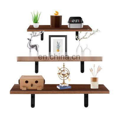 Multifunctional Solid Bedside Modern Luxury Home Organizer Wall Mounted Book Floating Wood Shelf photo-5