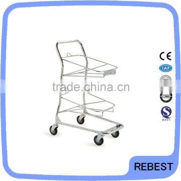 2-tier same basket frame shopping cart