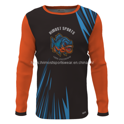 2023 custom full sublimated fishing shirts with long sleeves