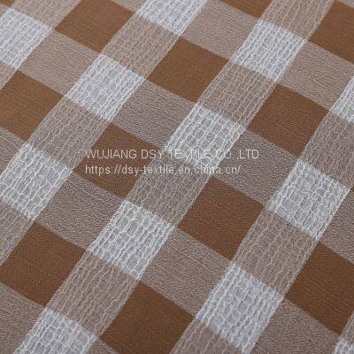 Big Checked Chiffon Polyester Chiffon Ripstop Fabric photo-3