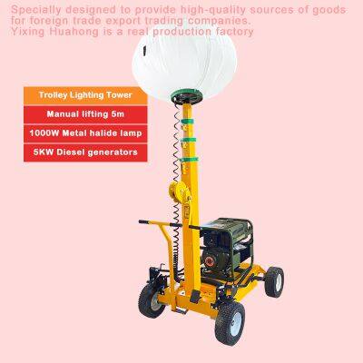 Trolley Lighting Tower LED Mobile Lamp Telescopic Light Towers photo-4