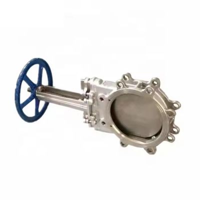 Gear Operated Carbon Steel Body and 304 Plate Water Flanged Knife Gate Valve