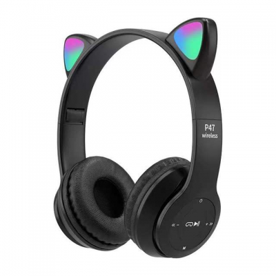 Hot Sales Led Cute P47 Cat Ear Headphones Bt5.0 Wireless Headset With Mic Kid Girl Stereo P47M Earphone photo-6
