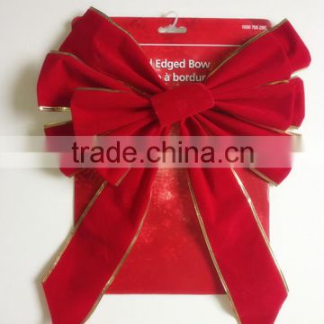 Velvet Butterfly Ribbon Bow With 4 Wings and Tail Decorative Tie Bows